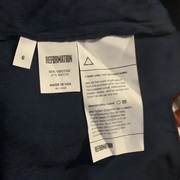 Reformation Este Sailor Nautical Dress sz 6 - Picture 11 of 12